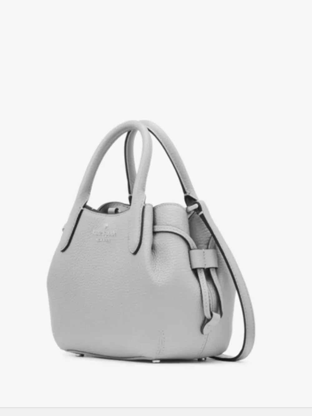 kate spade gray pebbled leather mini satchel crossbody
